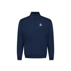 Bluza dresowa 1/4 zip Le Coq Sportif Essentiel N°1. Niebieskie bluzy męskie le coq sportif, bez wzorów, z dresówki, eleganckie, bez ramiączek, bez kaptura. Za 340.45 zł.
