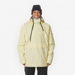 Kurtka narciarska i snowboardowa damska Quechua Anorak 500 oversize. Czerwone kurtki sportowe damskie QUECHUA, na zimę, l, bez wzorów, z materiału, bez ramiączek, z kapturem, narciarskie. Za 399.99 zł.