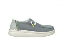 Półbuty HeyDude Wendy Rise Chambray Abyss Blue 003220, Niebieski, Materiał - 36. Niebieskie półbuty damskie HeyDude, na lato, bez wzorów, z bawełny, bez obcasa, bez zapięcia. W wyprzedaży za 134.10 zł.