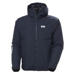 Kurtka wodoodporna z kapturem Helly Hansen Ervik Ins. Niebieskie kurtki męskie Helly Hansen, m, bez wzorów, z kapturem. Za 817.25 zł.