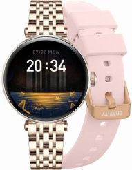 Smartwatch Gravity Smartwatch Różowo-złoty srebrny różowy 2 Paski GT26-4. Czerwone zegarki smartwatch Gravity, bez wzorów. Za 158.82 zł.