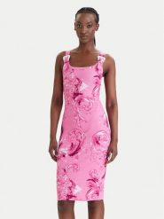 Versace Jeans Couture Sukienka codzienna 80HAO943 JS550 Różowy Slim Fit. Czerwone sukienki damskie Versace Jeans Couture, na co dzień, bez wzorów, z bawełny, bez kołnierzyka, bez ramiączek, proste. Za 1,259.00 zł.
