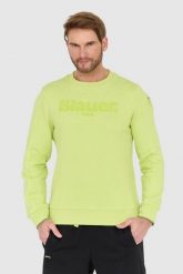 BLAUER Zielona bluza. Zielone bluzy męskie Blauer USA, l, bez wzorów, bez ramiączek, bez kaptura. W wyprzedaży za 279.99 zł.