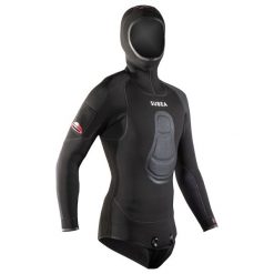 Kurtka do łowiectwa podwodnego męska Subea SPF 900 z neoprenu 5 mm. Czarne kurtki męskie SUBEA, m, bez wzorów, z elastanu, sportowe, bez kaptura. Za 549.99 zł.