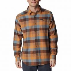 Koszula męska Columbia Cornell Woods Flannel z długim rękawem. Brązowe koszule męskie Columbia, m, bez wzorów, sportowe, bez kołnierzyka, bez ramiączek. Za 269.00 zł.