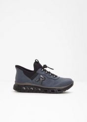 Wsuwane sneakersy marki Rieker z wyściełaną wkładką. Niebieskie obuwie sportowe damskie bonprix, bez wzorów, bez zapięcia. Za 329.99 zł.