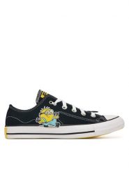 Converse Trampki Converse x Minions Chuck Taylor All Star A21404C Czarny. Czarne trampki i tenisówki damskie Converse, bez wzorów, z materiału, bez zapięcia. Za 379.99 zł.
