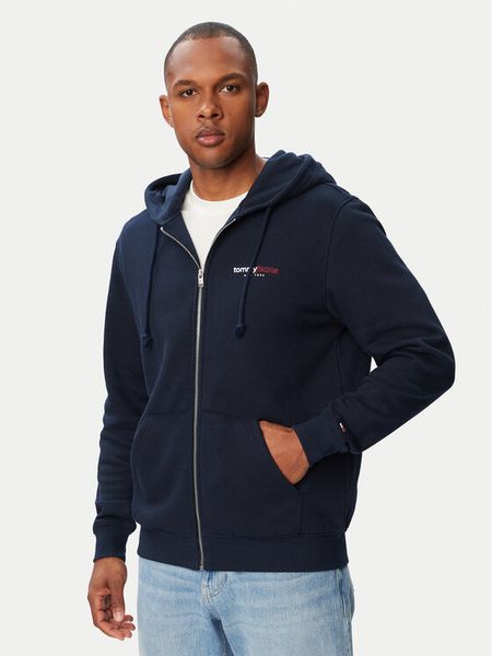 Tommy Jeans Bluza DM0DM23404 Granatowy Regular Fit. Niebieskie bluzy męskie Tommy Jeans, l, bez wzorów, z bawełny, bez ramiączek, bez kaptura. Za 330.99 zł.