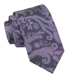 Krawat Męski - Alties - Odcienie Fioletu, Wzór w Kwiaty. Krawaty i muchy Alties, bez wzorów, z tkaniny, eleganckie. Za 49.00 zł.