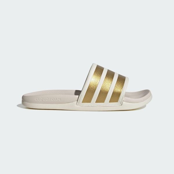 Klapki Adilette Comfort 2.0. Białe klapki damskie Adidas, bez wzorów, eleganckie, bez obcasa, bez zapięcia. Za 199.00 zł.