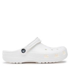 Klapki Crocs. Białe klapki męskie Crocs, bez wzorów, bez zapięcia. Za 169.99 zł.