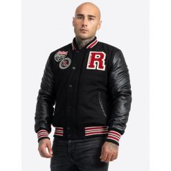 Kurtka puchowa Benlee Francis. Czarne kurtki męskie Benlee, uniwersalny, bez wzorów, z puchu, eleganckie, bez kaptura. W wyprzedaży za 492.50 zł.