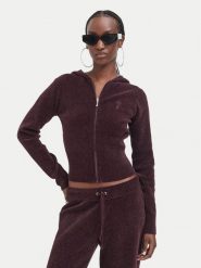 Juicy Couture Bluza JCWEB005 Brązowy ciemny Regular Fit. Brązowe bluzy damskie Juicy Couture, m, bez wzorów, z syntetyku, bez ramiączek, bez kaptura. Za 599.99 zł.
