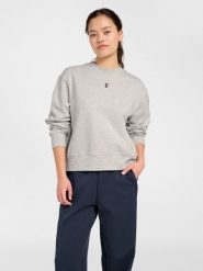 HUMMEL bluza bawełniana damska hmlFOUNDATION SWEATSHIRT. Szare bluzy damskie Hummel, l, bez wzorów, z bawełny, biznesowe, bez ramiączek, bez kaptura. Za 155.00 zł.
