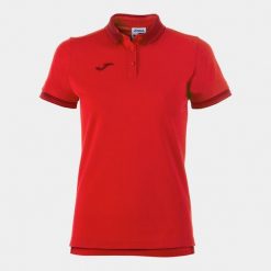 Koszulka polo do tenisa damska Joma Bali II. Czerwone bluzki damskie Joma, s, bez wzorów, sportowe, bez kołnierzyka, bez ramiączek. Za 163.55 zł.