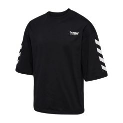 Oversized T-shirt Hummel Willy SW. Czarne t-shirty damskie Hummel, bez wzorów, sportowe, bez kołnierzyka, bez ramiączek. Za 217.00 zł.