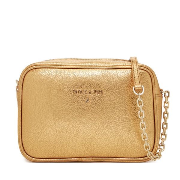 Torebka Patrizia Pepe. Żółte listonoszki damskie Patrizia Pepe, bez wzorów, bez dodatków. Za 639.99 zł.