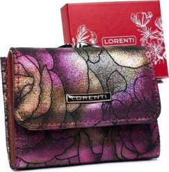 Lorenti Portfel damski skórzany 55287-MD Purple. Fioletowe portfele damskie LORENTI. Za 118.26 zł.