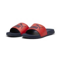 Klapki unisex Puma Popcat 20. Czerwone klapki damskie Puma, bez wzorów, ze skóry ekologicznej, sportowe, bez obcasa, bez zapięcia. Za 290.00 zł.