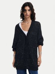 Desigual Kardigan Fredericton 24WWJF22 Czarny Relaxed Fit. Czarne kardigany damskie Desigual, m, bez wzorów, z syntetyku, bez kołnierzyka. Za 449.99 zł.