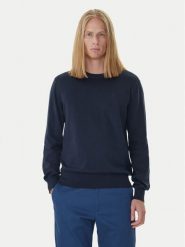 Calvin Klein Sweter LV040BM343 Granatowy Regular Fit. Niebieskie swetry męskie Calvin Klein, m, bez wzorów, z bawełny, bez kołnierzyka, bez ramiączek. Za 389.99 zł.