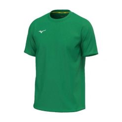T-shirt Mizuno Team Training. Zielone t-shirty damskie Mizuno, bez wzorów, sportowe, bez kołnierzyka, bez ramiączek. Za 118.50 zł.