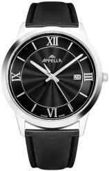 Zegarek męski Appella L12005.5264Q czarny. Czarne zegarki męskie Appella, bez wzorów. Za 1,170.00 zł.