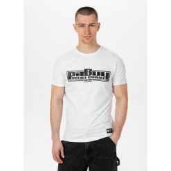 Koszulka bawełniana sportowy t-shirt dla dorosłych Slim Fit Classic Boxing. Czarne koszulki sportowe męskie PITBULL, m, bez wzorów, z bawełny, bez ramiączek. Za 99.00 zł.