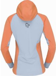 Bluza damska do biegania Norrona Senja Warm1 Hood - flamingo. Bluzy damskie R.E.I.S., bez wzorów, bez ramiączek, bez kaptura. Za 743.61 zł.