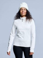 Bluza narciarska - Damskie - Arctic 2.0 - Off White. Białe bluzy damskie POEDERBAAS, na zimę, l, bez wzorów, z elastanu, bez ramiączek, bez kaptura. Za 177.72 zł.
