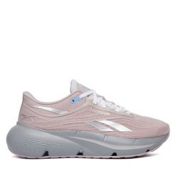Sneakersy Reebok. Czerwone obuwie sportowe damskie Reebok, bez wzorów, bez zapięcia, do biegania. Za 269.99 zł.