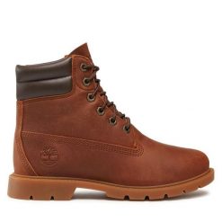Trapery Timberland. Brązowe trapery damskie Timberland, bez zapięcia. Za 649.99 zł.