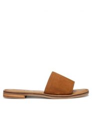 Geox Klapki D Maddalusiac D55YML 00021 C5006 Brązowy. Brązowe klapki damskie Geox, bez wzorów, ze skóry, bez obcasa, bez zapięcia. Za 209.99 zł.