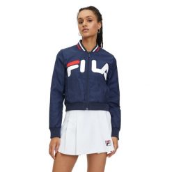 Kurtka damska FILA Larkana. Niebieskie kurtki sportowe damskie Fila, m, bez wzorów, z materiału, bez ramiączek, bez kaptura. Za 229.99 zł.