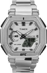 Zegarek Timex Zegarek męski Timex TW2V84700 srebrny. Szare zegarki męskie Timex, bez wzorów, srebrne. Za 1,471.00 zł.