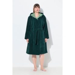Damskie Szlafrok dwustronny frotte kieszenie. Zielone szlafroki damskie Ulla Popken, l, bez wzorów, z bawełny, plus size, bez ramiączek, bez kaptura. Za 349.99 zł.