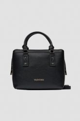 VALENTINO Czarna duża torebka Megeve. Czarne shopperki damskie Valentino by Mario Valentino, bez wzorów, duże, bez dodatków. W wyprzedaży za 499.99 zł.