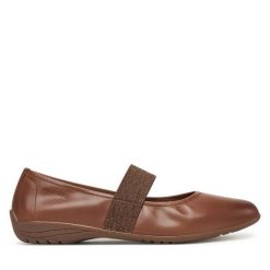 Baleriny Josef Seibel. Brązowe balerinki damskie Josef Seibel, bez wzorów, bez obcasa, bez zapięcia. Za 239.99 zł.
