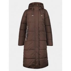 Kurtka Damska Luhta Heinis. Brązowe kurtki sportowe damskie Luhta, na zimę, bez wzorów, z puchu, bez ramiączek, bez kaptura, trekkingowe. Za 959.20 zł.