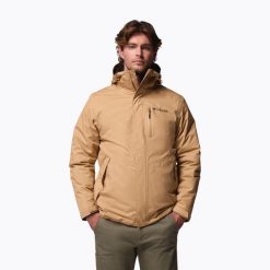 Kurtka ocieplana męska Columbia Oak Harbor Interchange. Brązowe kurtki męskie Columbia, m, bez wzorów, z puchu, sportowe, bez kaptura. Za 999.99 zł.