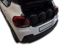 Torby Do Bagażnika Citroen C3 Hatchback 2016-2023 3Szt Kjust. Czarne torby podróżne damskie KJUST, bez wzorów, z kauczuku. Za 780.00 zł.