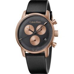 ZEGAREK CALVIN KLEIN CITY K2G17TC1. Brązowe zegarki męskie Calvin Klein, bez wzorów, ze skóry, szklane. Za 1,529.00 zł.