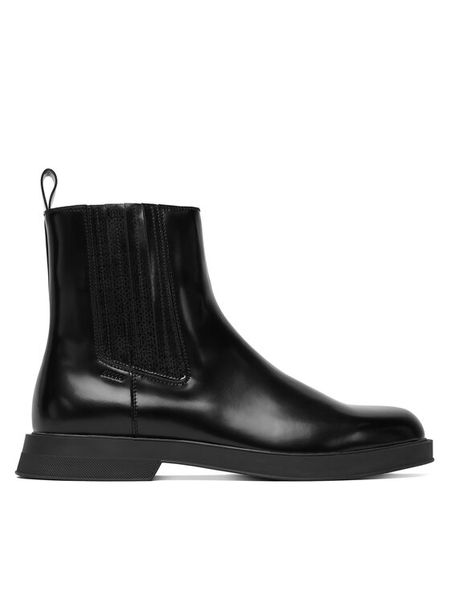 HUGO Sztyblety Lenner 50552567 Czarny. Czarne botki męskie Hugo, bez wzorów, ze skóry, bez obcasa, bez zapięcia. Za 649.99 zł.