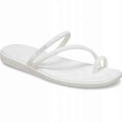 Klapki Dla Dorosłych Crocs Miami Toe Loop. Białe klapki męskie Crocs, bez wzorów, z materiału, bez zapięcia. Za 199.99 zł.