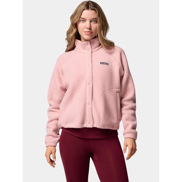 Sweter Damski Columbia Jasper Ridge Pebbled Full Snap. Czerwone swetry nierozpinane damskie Columbia, bez wzorów, z polaru, sportowe, bez kołnierzyka, bez ramiączek. W wyprzedaży za 288.15 zł.