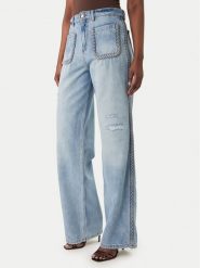 Just Cavalli Jeansy 80PAB5T3 CDWCD Niebieski Straight Fit. Niebieskie jeansy damskie Just Cavalli, bez wzorów, z bawełny. Za 1,419.00 zł.