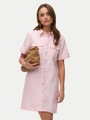 Vero Moda Sukienka jeansowa Jennie 10309665 Różowy Regular Fit. Czerwone sukienki damskie Vero Moda, xs, bez wzorów, z bawełny, bez kołnierzyka, bez ramiączek. Za 189.99 zł.