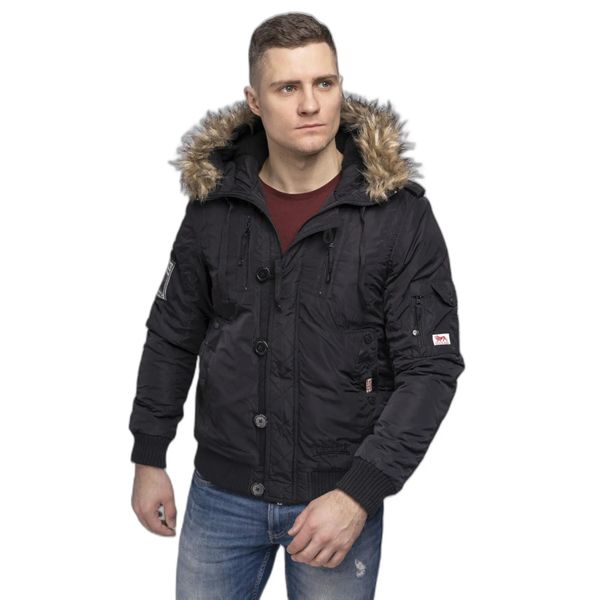 Kurtka zimowa Lonsdale Jarreth. Czarne kurtki męskie Lonsdale, na zimę, m, bez wzorów, z futra, bez kaptura. Za 503.00 zł.