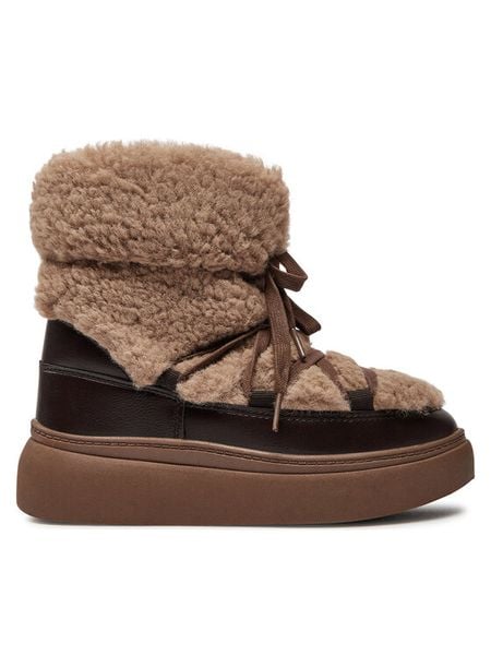 DeeZee Śniegowce LORRAINE N10386 Brązowy. Brązowe śniegowce damskie DeeZee, z materiału, bez zapięcia. Za 99.99 zł.