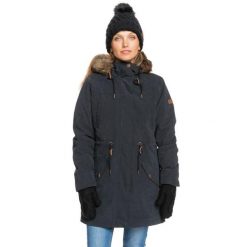Kurtka zimowa damska Roxy Amy 3 w 1. Czarne kurtki sportowe damskie Roxy, na zimę, m, bez wzorów, z poliamidu, bez ramiączek, bez kaptura, trekkingowe. Za 627.00 zł.